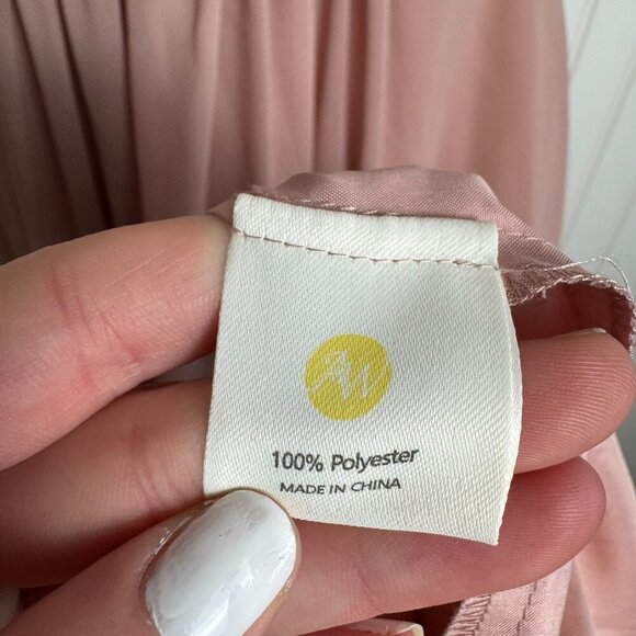 Pink halter top long formal dress floor length back zip size 6 - Picture 4 of 5